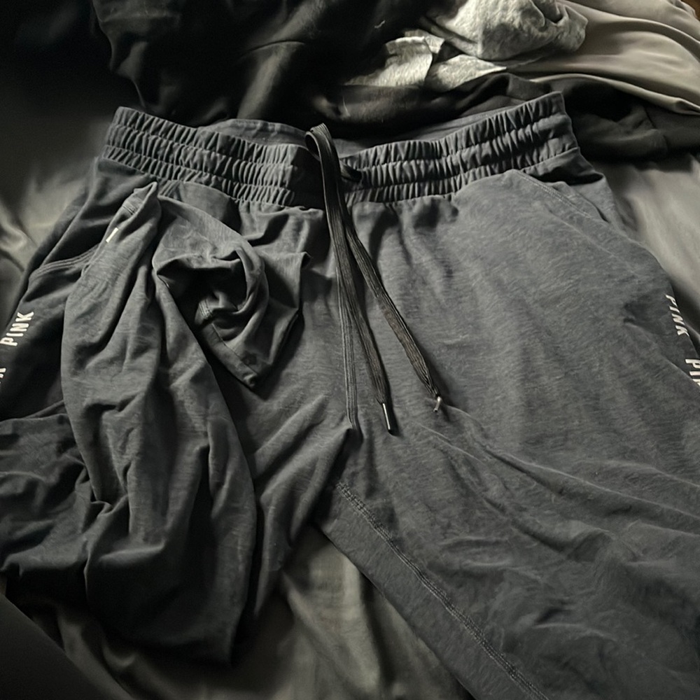 PINK grey sweatpants